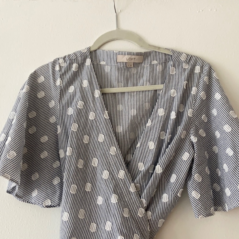 LOFT polka dot blouse